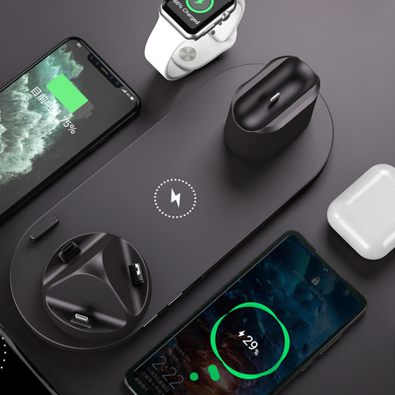 6-in-1 Fast Wireless Charging Station for iPhone -Wireless Charger For IPhone Fast Charger For Phone Fast Charging Pad For Phone Watch 6 In 1 Charging Dock Station Jes Mart