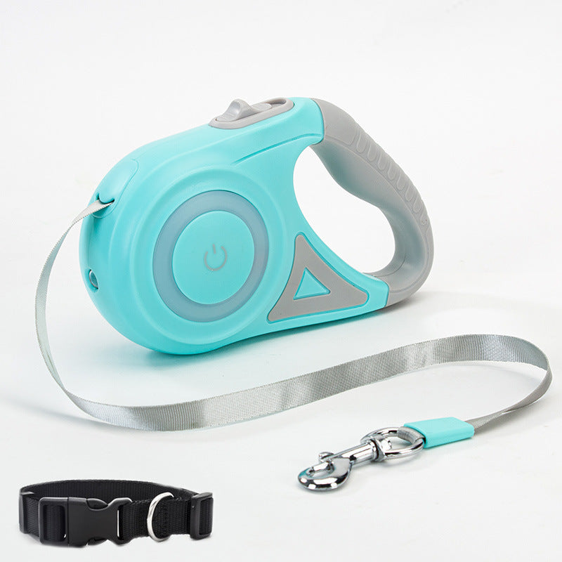 Dog Leash Retractable Leash And Dog Collar Spotlight Automatic Pet Dog Cat Traction Rope For Small Medium Dogs Pet Product Jes Mart