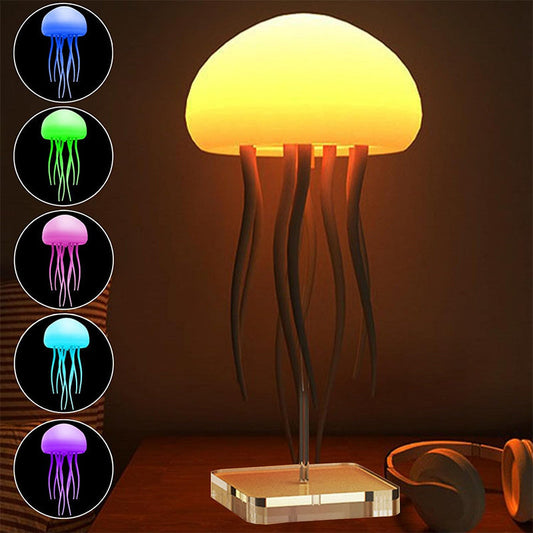 Jellyfish Mood Lamp LED Jellyfish Night Light Portable Jellyfish Lamp Jellyfish Decorations Smart Table Lamp For Bedside Desk Jes Mart