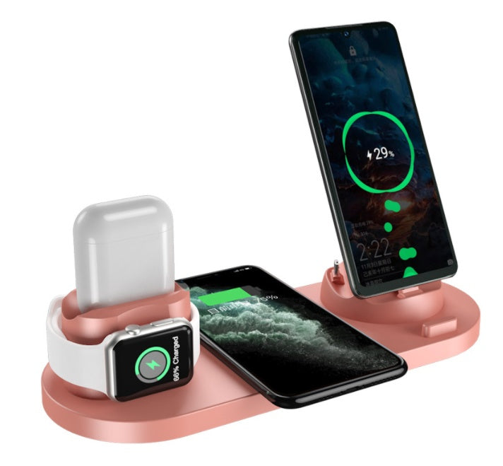 6-in-1 Fast Wireless Charging Station for iPhone -Wireless Charger For IPhone Fast Charger For Phone Fast Charging Pad For Phone Watch 6 In 1 Charging Dock Station Jes Mart