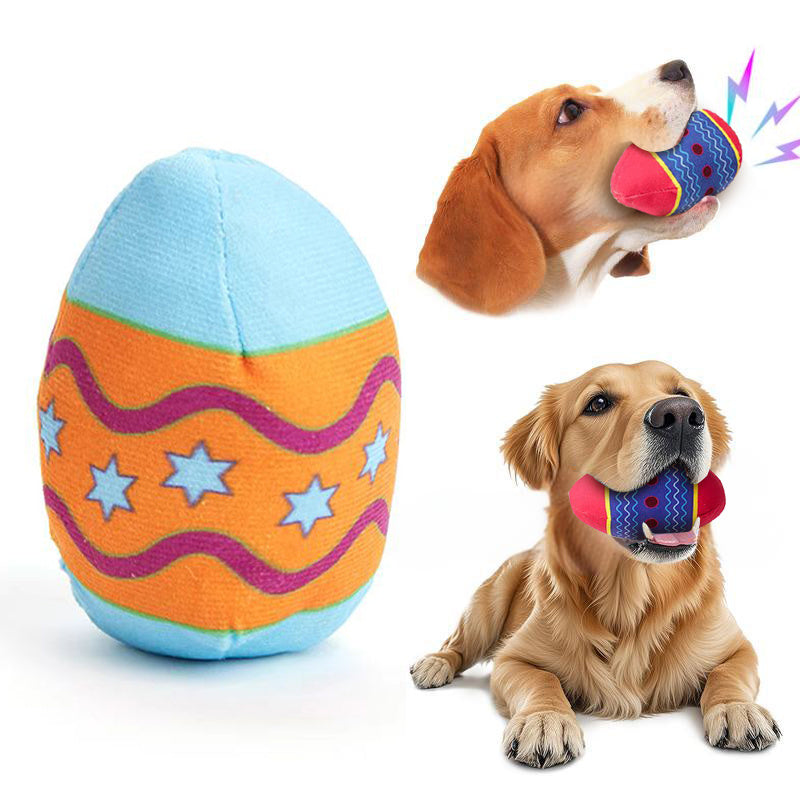 Easter Egg Toys For Pet GREEN And RED Interactive Dog Egg Toy Short-Term Play Design For Aggressive Chewers, Chew Toy With Sounds Modules Squeaky Dog Toy For Small And Medium Dogs, H Jes Mart