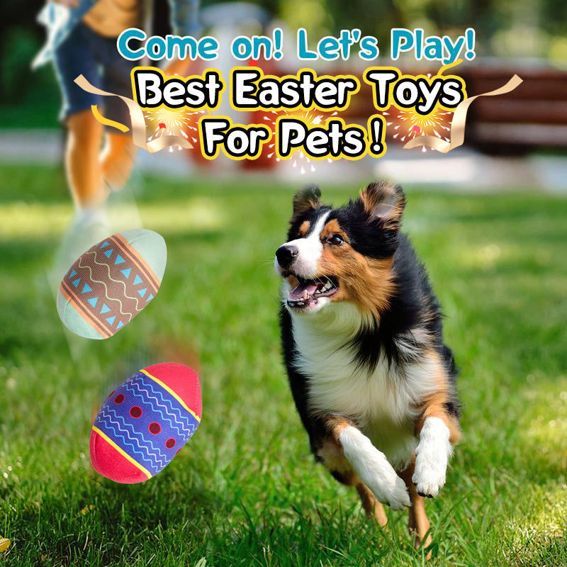 Easter Egg Toys For Pet GREEN And RED Interactive Dog Egg Toy Short-Term Play Design For Aggressive Chewers, Chew Toy With Sounds Modules Squeaky Dog Toy For Small And Medium Dogs, H Jes Mart