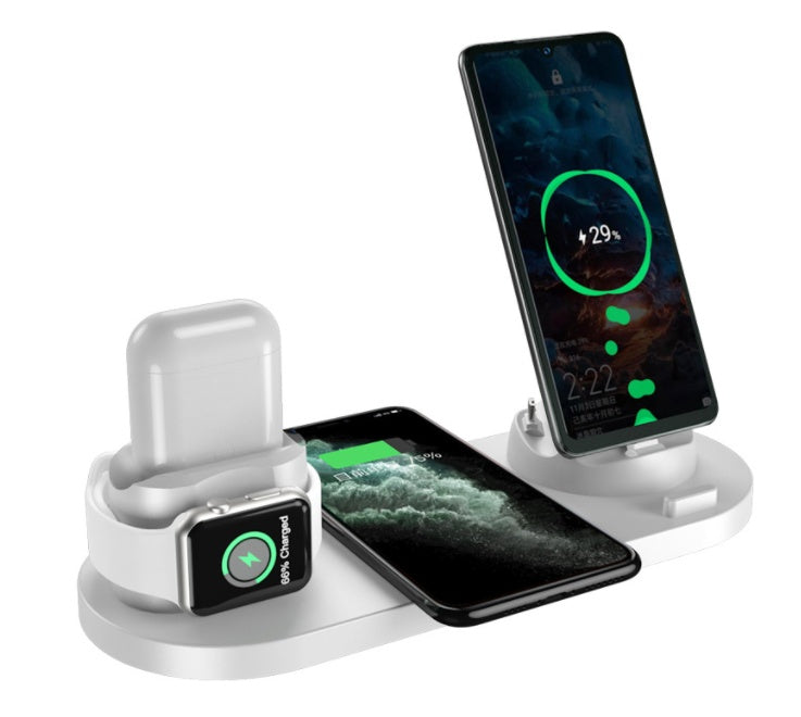 6-in-1 Fast Wireless Charging Station for iPhone -Wireless Charger For IPhone Fast Charger For Phone Fast Charging Pad For Phone Watch 6 In 1 Charging Dock Station Jes Mart