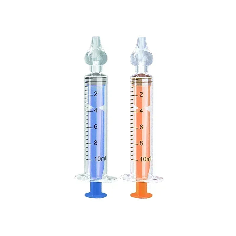 Silicone Baby Nasal Aspirator Syringe Baby Nose Cleaner Kids Rhinitis Nasal Washer Reusable Nasal Irrigator Washing for Children Jes Mart