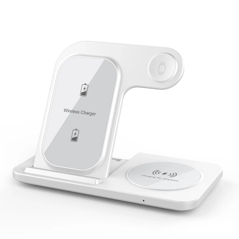 3 in 1 Wireless Charger Stand Pad For iPhone 17 16 15 14 13 12 X Max Foldable Fast Charging Station Dock For IWatch 8 7 SE AirPods Pro Jes Mart