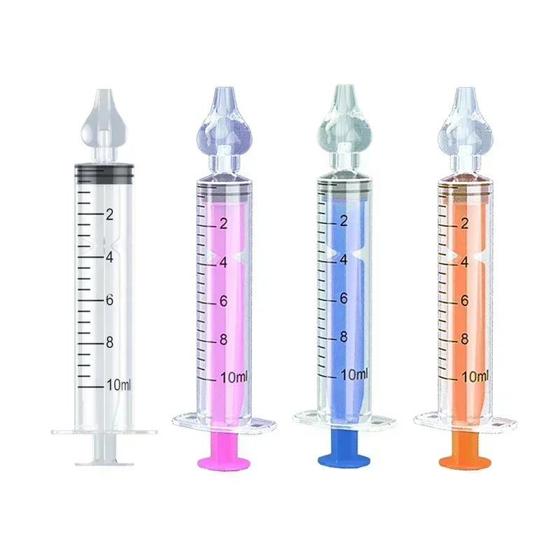 Silicone Baby Nasal Aspirator Syringe Baby Nose Cleaner Kids Rhinitis Nasal Washer Reusable Nasal Irrigator Washing for Children Jes Mart