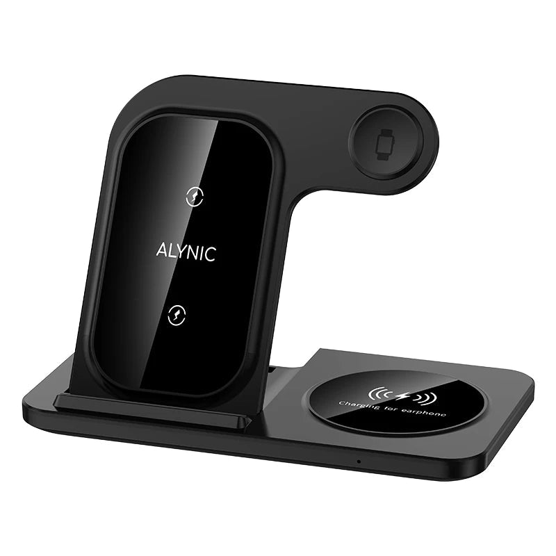 3 in 1 Wireless Charger Stand Pad For iPhone 17 16 15 14 13 12 X Max Foldable Fast Charging Station Dock For IWatch 8 7 SE AirPods Pro Jes Mart