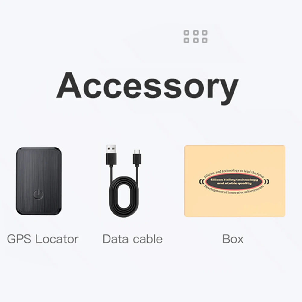 Kids Pet Real Sponsored  GPS Dog Tracker - Real-time Pet Tracker Collar - Waterproof Dog GPS Tracker- Time Tracking Mini Magnetic GPS Tracker SIM Message Positioner Tracker Mini GPS Locator Jes Mart