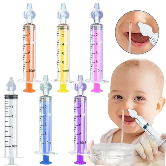 Silicone Baby Nasal Aspirator Syringe Baby Nose Cleaner Kids Rhinitis Nasal Washer Reusable Nasal Irrigator Washing for Children Jes Mart