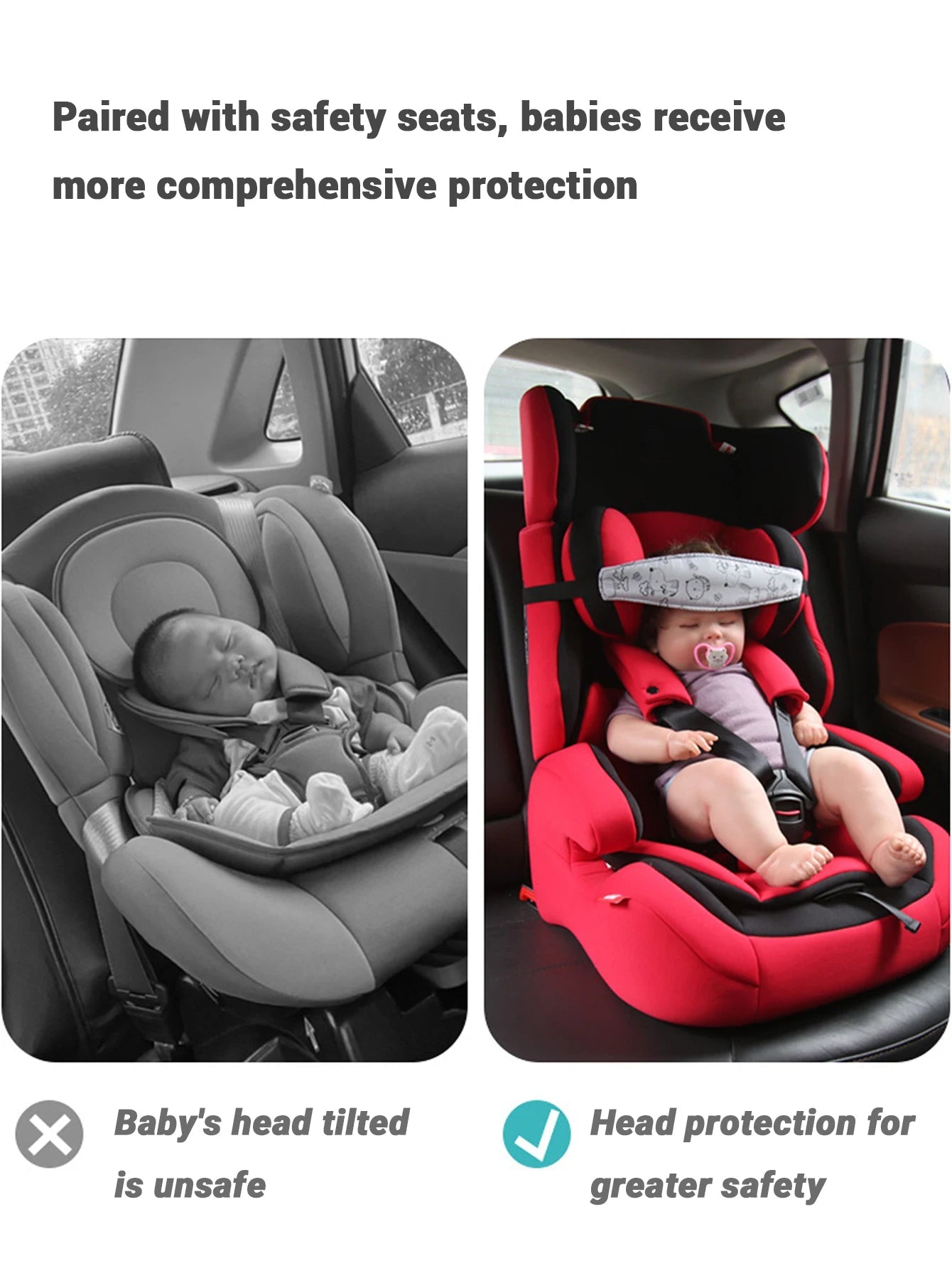 Baby Car Seat Head Support Children Stroller Fastening Belt Adjustable Boy Girl Playpens Sleep Positioner Baby Saftey Pillows Jes Mart