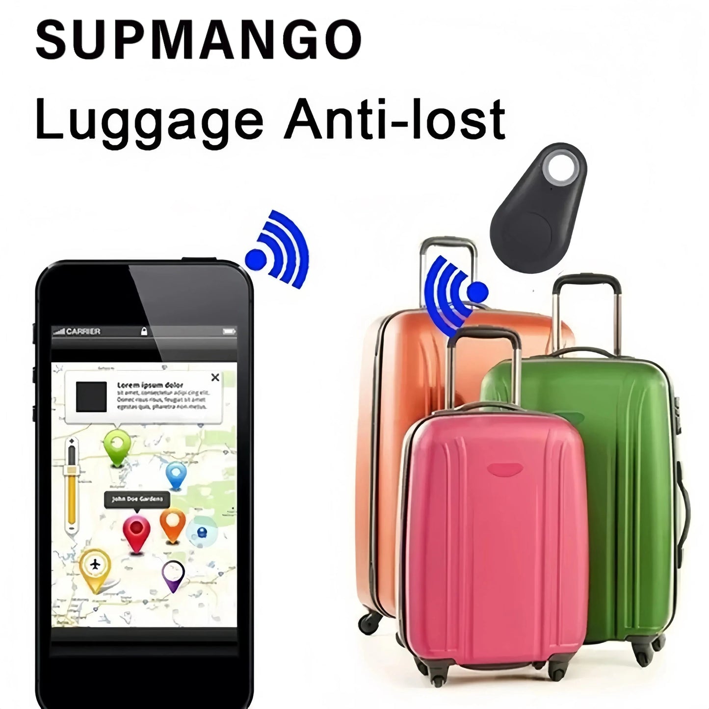 Mini GPS Tracker Bluetooth Outdoor Anti-lost Device Pet Wallet Tracking Two-Way Positioning LOS/Android Smart Locator Accessorie Jes Mart
