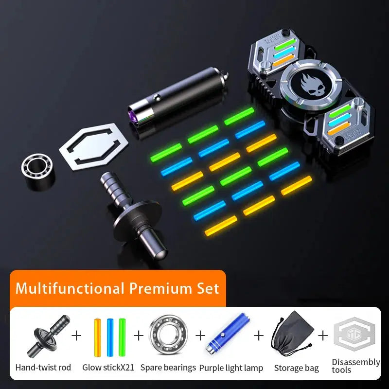 Light Effect 729 Combinations Fidget Spinner Metal Toys For Men Funny Gyro Fingertip Antistress EDC Hand Stress Relief Gifts Jes Mart