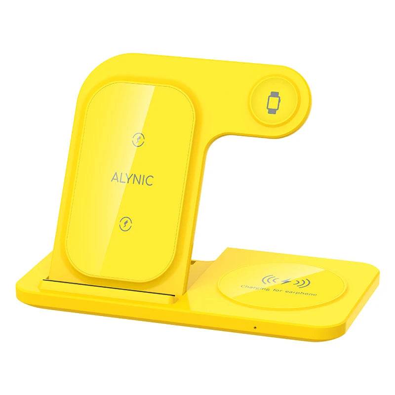 3 in 1 Wireless Charger Stand Pad For iPhone 17 16 15 14 13 12 X Max Foldable Fast Charging Station Dock For IWatch 8 7 SE AirPods Pro Jes Mart