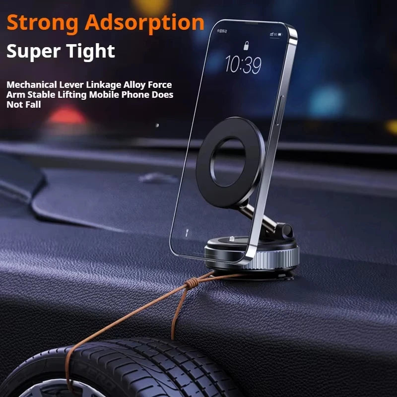 2026 Upgraded Vacuum Magnetic Car Phone Holder 360° Reinforced -Xiaomi Magsafe Car Phone Holder Suction Cup Vacuum Magnetic Phone Stand 360° rotatable and Foldable Suction Cup Phone Holder Jes Mart