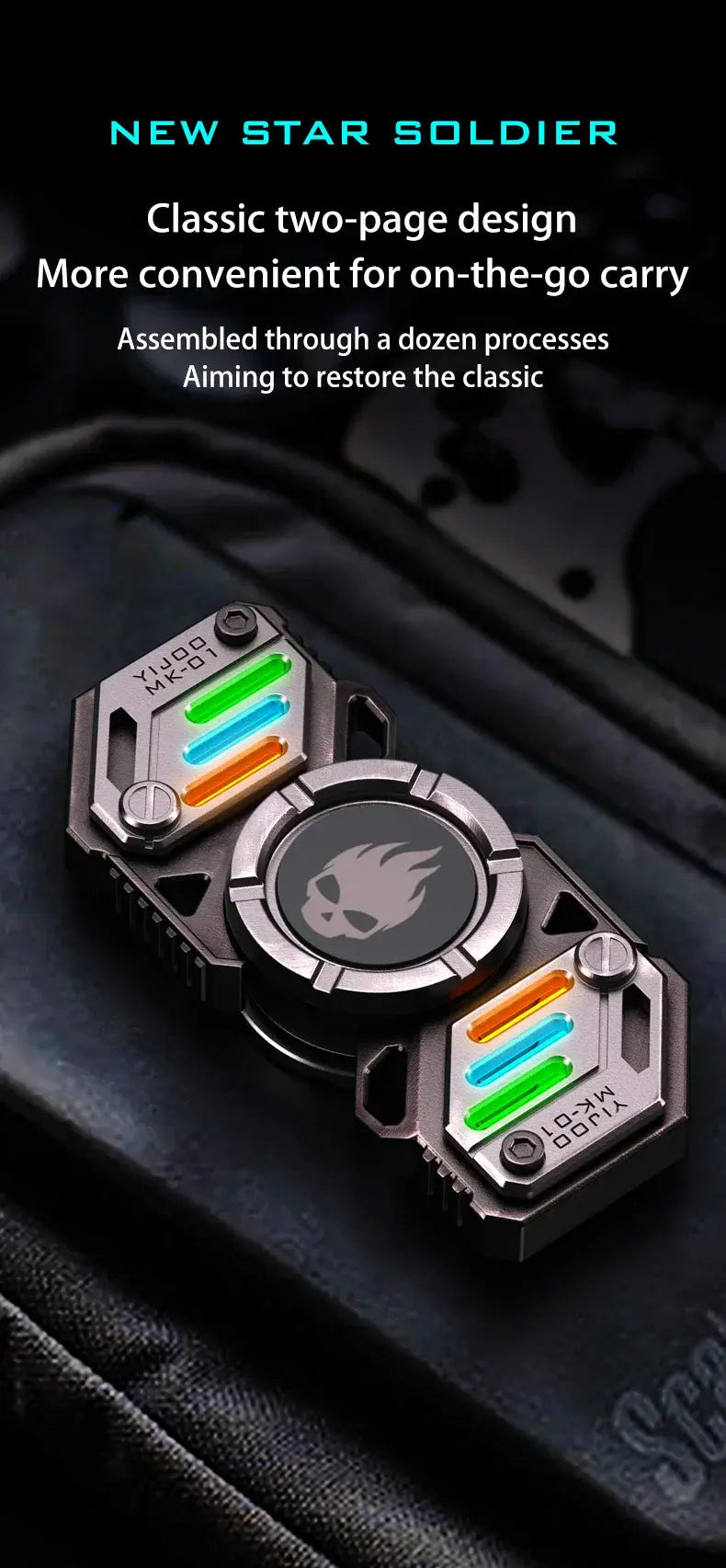 Light Effect 729 Combinations Fidget Spinner Metal Toys For Men Funny Gyro Fingertip Antistress EDC Hand Stress Relief Gifts Jes Mart