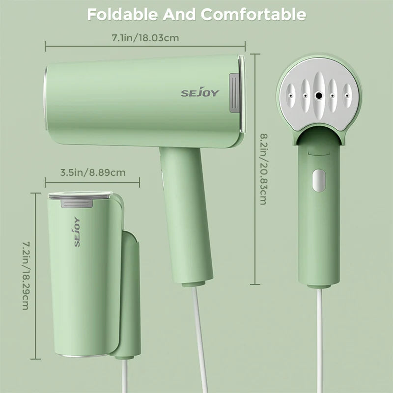 Sejoy Handheld Garment Steamers 150ml Portable Fabric Steamer Fast-Heat 1000W Steam Iron Cleaner for Home Travelling 220v/110v Jes Mart