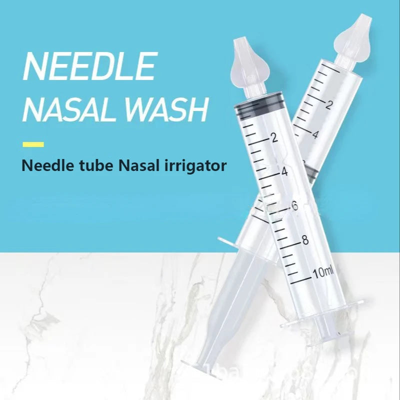 Silicone Baby Nasal Aspirator Syringe Baby Nose Cleaner Kids Rhinitis Nasal Washer Reusable Nasal Irrigator Washing for Children Jes Mart