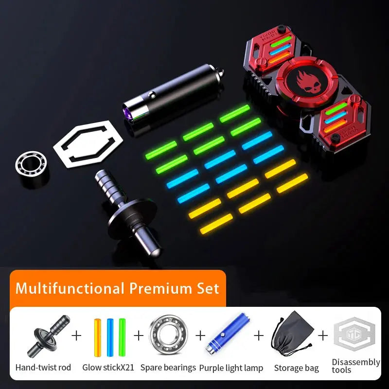 Light Effect 729 Combinations Fidget Spinner Metal Toys For Men Funny Gyro Fingertip Antistress EDC Hand Stress Relief Gifts Jes Mart