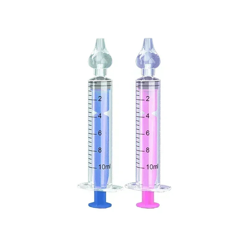 Silicone Baby Nasal Aspirator Syringe Baby Nose Cleaner Kids Rhinitis Nasal Washer Reusable Nasal Irrigator Washing for Children Jes Mart