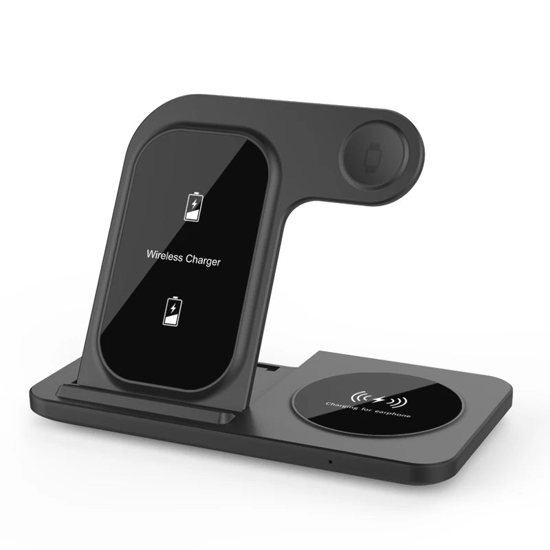 3 in 1 Wireless Charger Stand Pad For iPhone 17 16 15 14 13 12 X Max Foldable Fast Charging Station Dock For IWatch 8 7 SE AirPods Pro Jes Mart