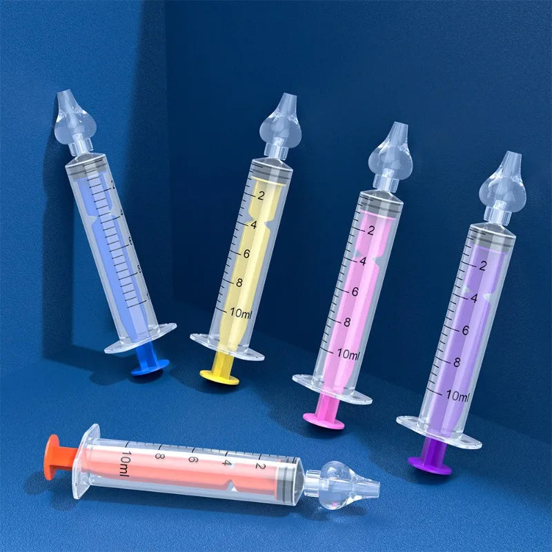 Silicone Baby Nasal Aspirator Syringe Baby Nose Cleaner Kids Rhinitis Nasal Washer Reusable Nasal Irrigator Washing for Children Jes Mart