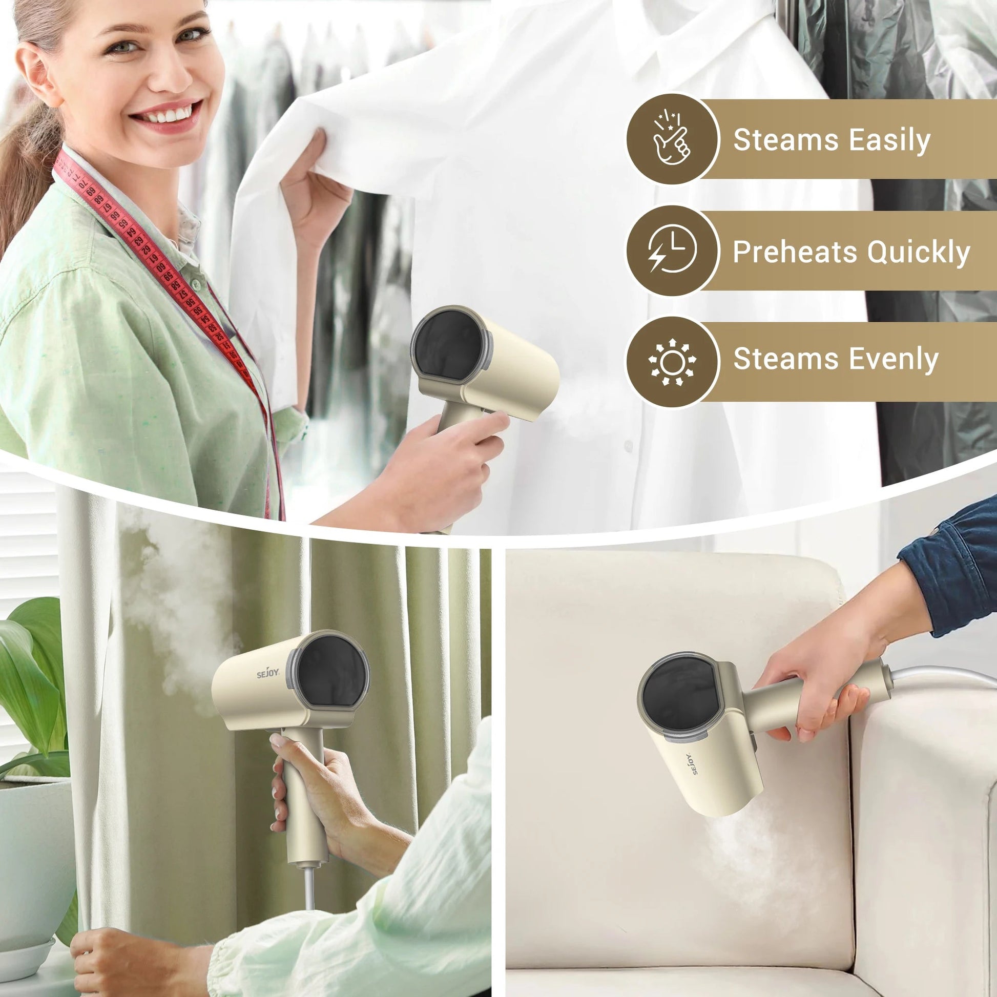 Electric Hanging Steam Cleaner Garment Steamers Iron for Home Travel Mite Removal handheld Steamer Garment Ironing Clothes Jes Mart