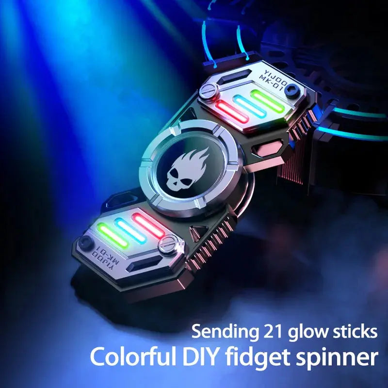 Light Effect 729 Combinations Fidget Spinner Metal Toys For Men Funny Gyro Fingertip Antistress EDC Hand Stress Relief Gifts Jes Mart