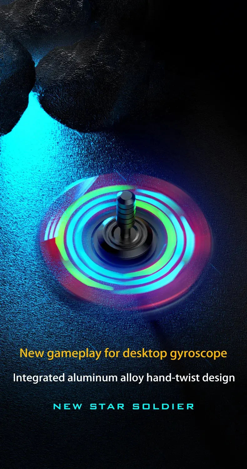 Light Effect 729 Combinations Fidget Spinner Metal Toys For Men Funny Gyro Fingertip Antistress EDC Hand Stress Relief Gifts Jes Mart