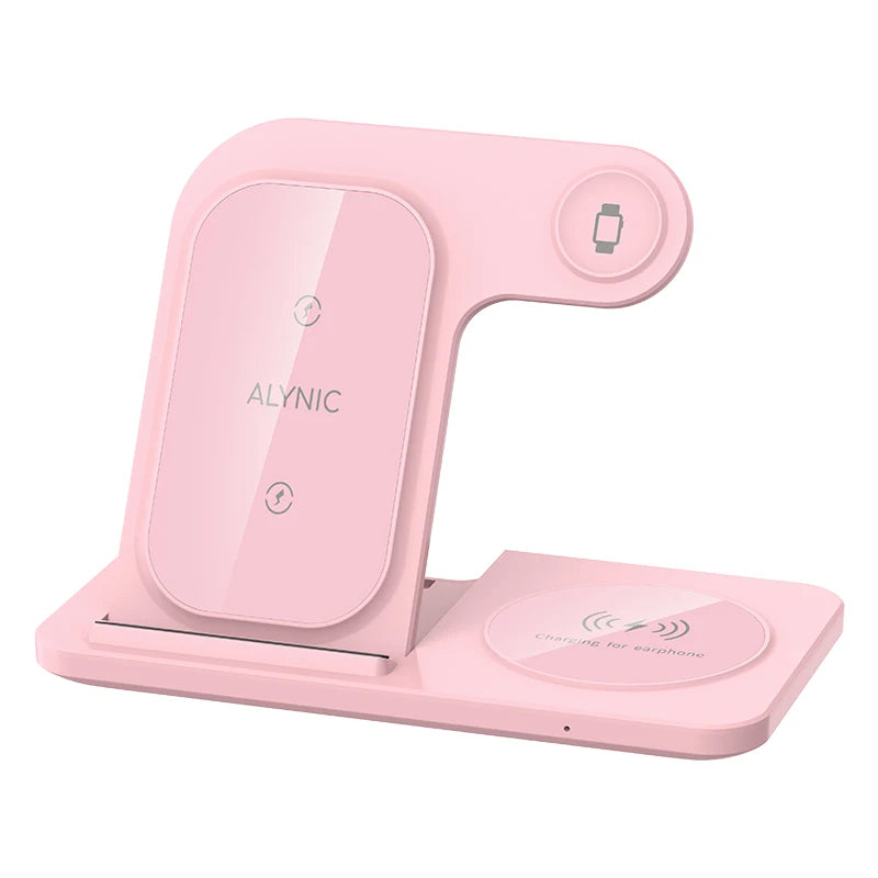 3 in 1 Wireless Charger Stand Pad For iPhone 17 16 15 14 13 12 X Max Foldable Fast Charging Station Dock For IWatch 8 7 SE AirPods Pro Jes Mart