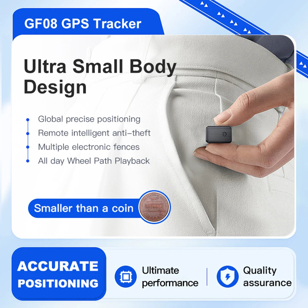 Kids Pet Real Sponsored  GPS Dog Tracker - Real-time Pet Tracker Collar - Waterproof Dog GPS Tracker- Time Tracking Mini Magnetic GPS Tracker SIM Message Positioner Tracker Mini GPS Locator Jes Mart