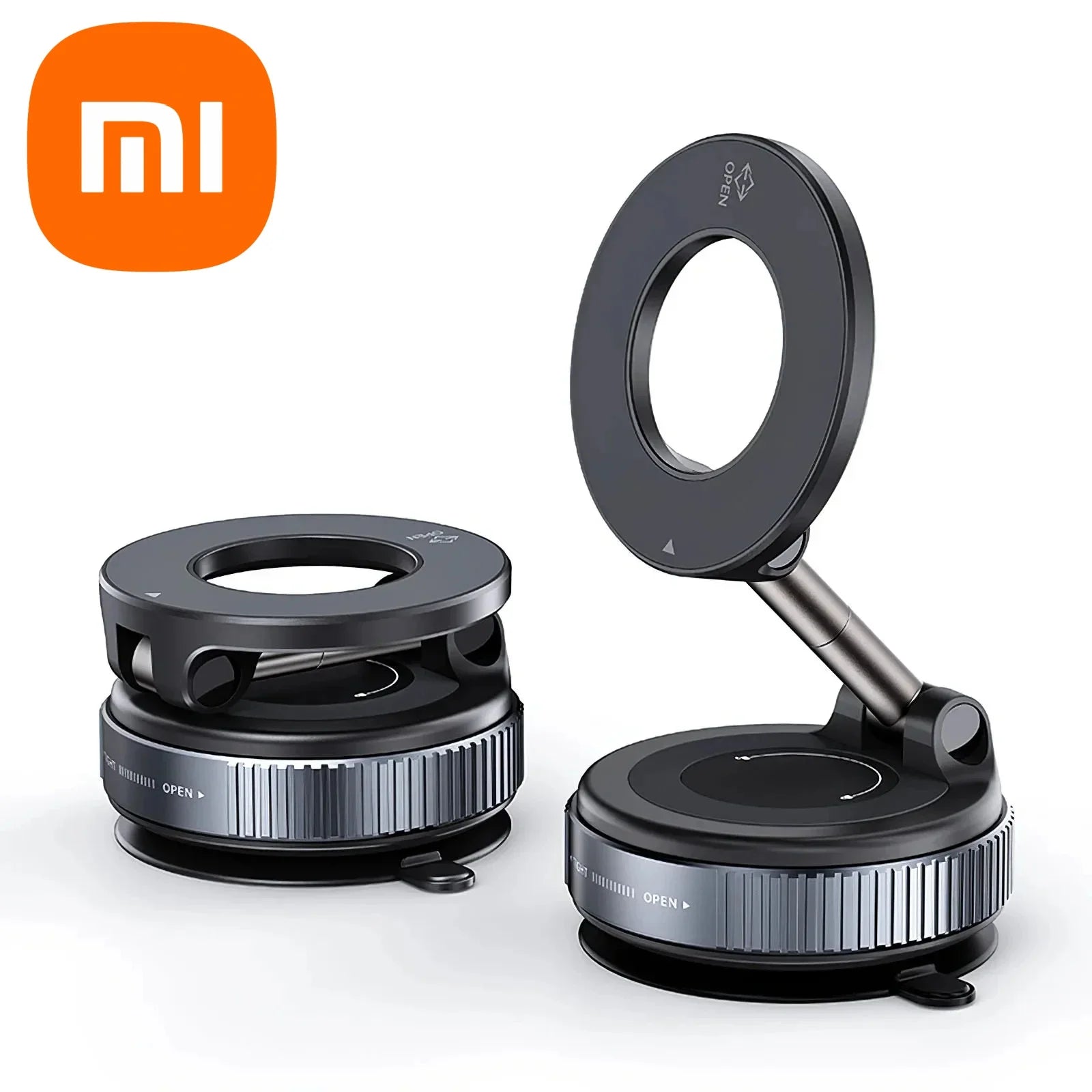 2026 Upgraded Vacuum Magnetic Car Phone Holder 360° Reinforced -Xiaomi Magsafe Car Phone Holder Suction Cup Vacuum Magnetic Phone Stand 360° rotatable and Foldable Suction Cup Phone Holder Jes Mart