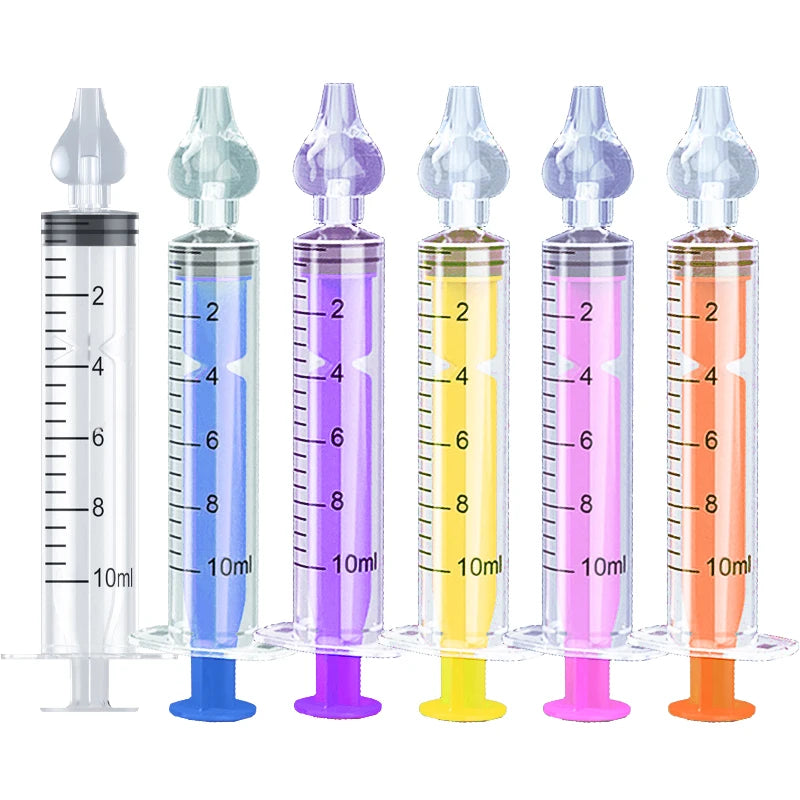 Silicone Baby Nasal Aspirator Syringe Baby Nose Cleaner Kids Rhinitis Nasal Washer Reusable Nasal Irrigator Washing for Children Jes Mart