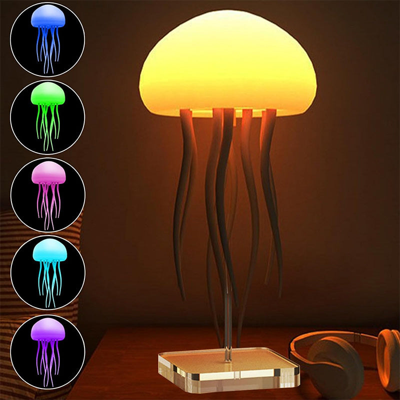 Jellyfish Mood Lamp LED Jellyfish Night Light Portable Jellyfish Lamp Jellyfish Decorations Smart Table Lamp For Bedside Desk Jes Mart