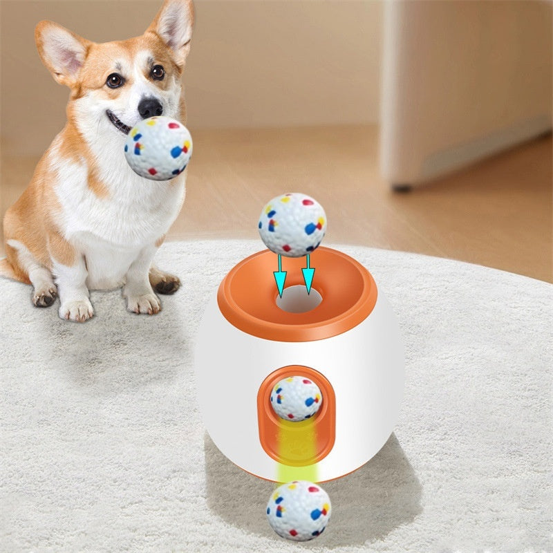 Automatic Dog Ball Launcher for Small Dogs – Dog Ball Thrower for Indoor Outdoor with PET Intelligence Ball Dispenser Dog Toy The Third Gear Adjustable Tennis Pitching Machine Jes Mart