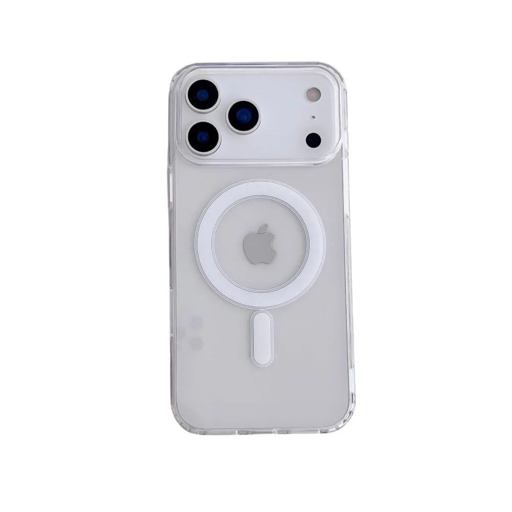 iphone 17 case cover Transparent Original Magnetic Phone Case for iPhone 17 16 15 14 Plus 13 12 mini 11 Pro XS Max XR for Magsafe Acrylic Clear Cover