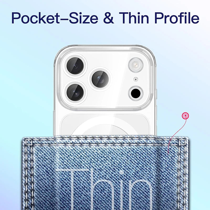 iPhone 17Pro & iPhone17ProMax Magnetic Magsafe Wireless Charging Case For iPhone 17 Pro Max Hybrid Hybrid Hard Cover For Apple