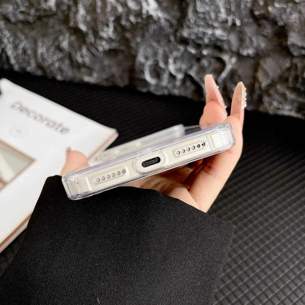 iphone 17 case cover Transparent Original Magnetic Phone Case for iPhone 17 16 15 14 Plus 13 12 mini 11 Pro XS Max XR for Magsafe Acrylic Clear Cover