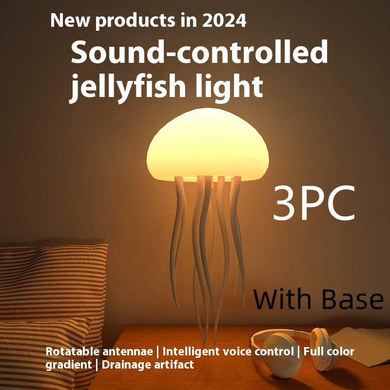 Jellyfish Mood Lamp LED Jellyfish Night Light Portable Jellyfish Lamp Jellyfish Decorations Smart Table Lamp For Bedside Desk Jes Mart